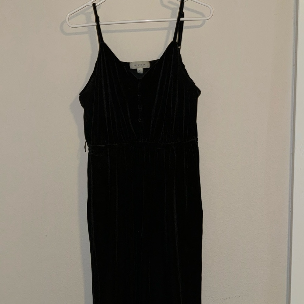 Popsugar velvet jumpsuit